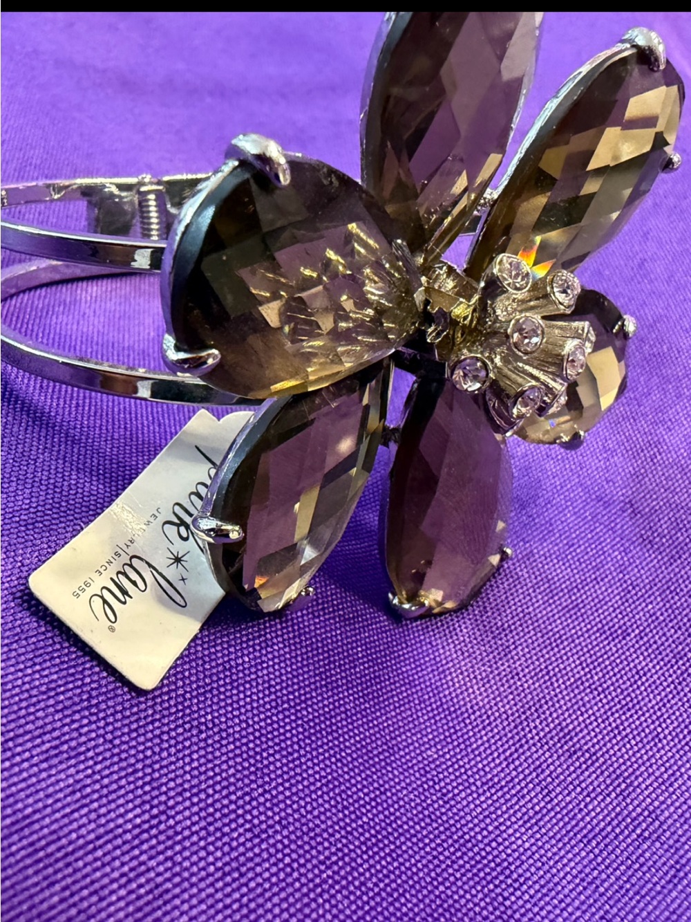 Park Lane Reflections Swarovski Crystal Flower Bracelet NWT $224 Retail